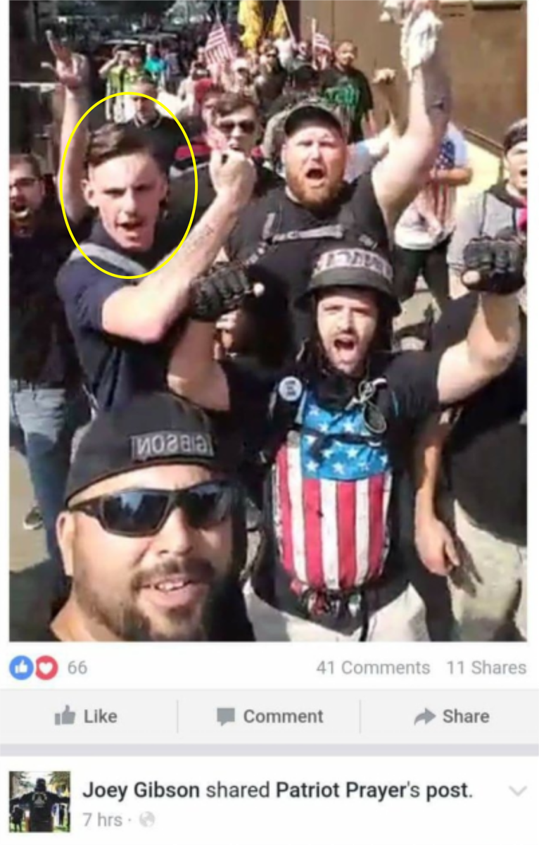 Neo-Nazi and former Identity Europa coordinator Jake Von Ott attended a number of Joey Gibson's rallies and acknowledged that he used them as opportunities to recruit people to white nationalist organizing.  https://rosecityantifa.org/articles/jvo2/ 