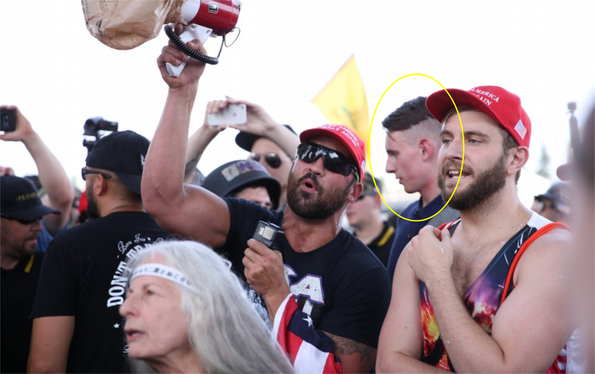 Neo-Nazi and former Identity Europa coordinator Jake Von Ott attended a number of Joey Gibson's rallies and acknowledged that he used them as opportunities to recruit people to white nationalist organizing.  https://rosecityantifa.org/articles/jvo2/ 