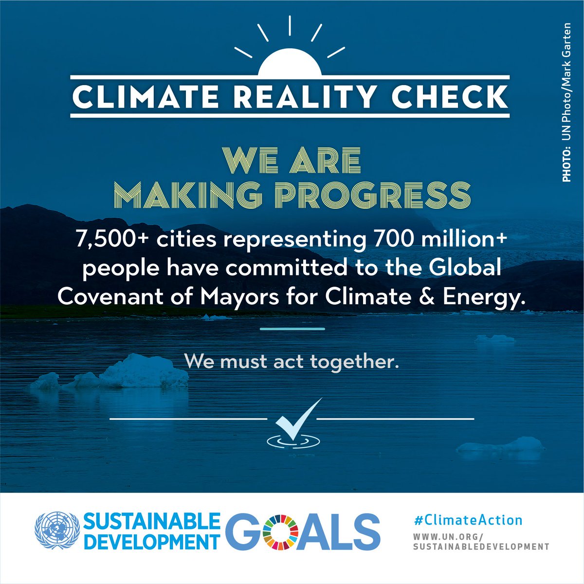 Sustainable cities are already taking #ClimateAction, from expanding bike lanes to investing in green buildings and sustainable transportation. 🚴🏿‍♀️🌞

We have the solutions to win the race against climate change. bit.ly/climateUN #GlobalGoals