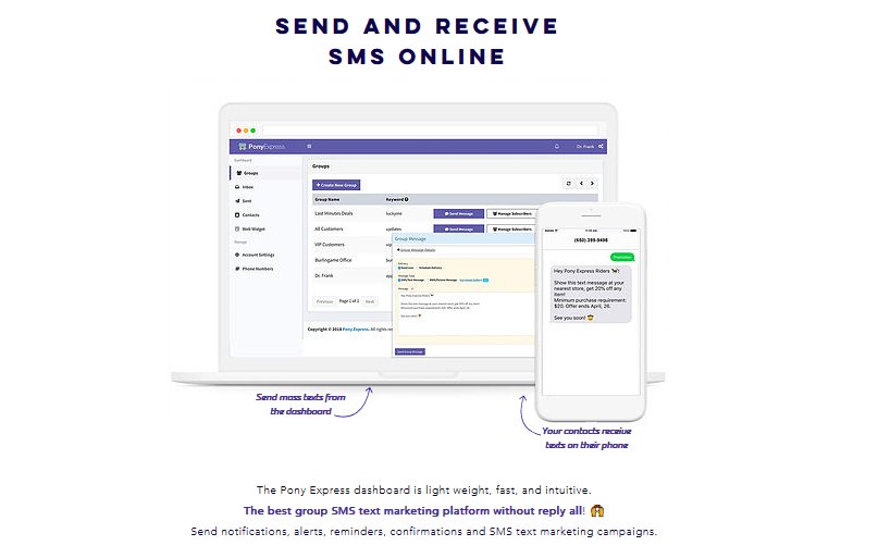 PonyExpresshq's tweet photo. The best group SMS text marketing platform without reply all! 
#textmessagemarketing #onlinetexting  #ponyexpresshq https://t.co/12o4lnd7j1