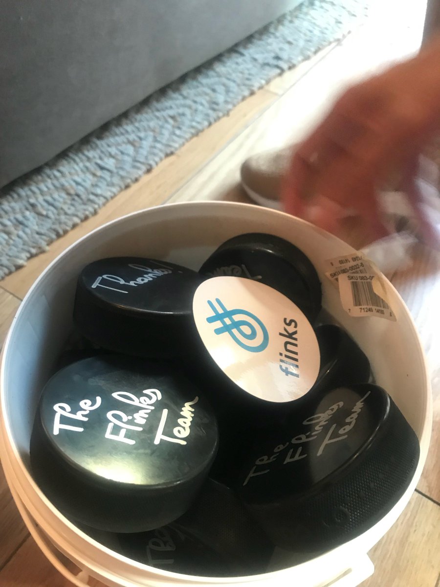 NickLafleche's tweet photo. Shipping out our @FlinksCa pucks ( "eh" ). Weather may be too hot for hockey, but we thought it was a fun way to give a small thank you to all of our amazing clients! https://t.co/NuOzkLoMyr