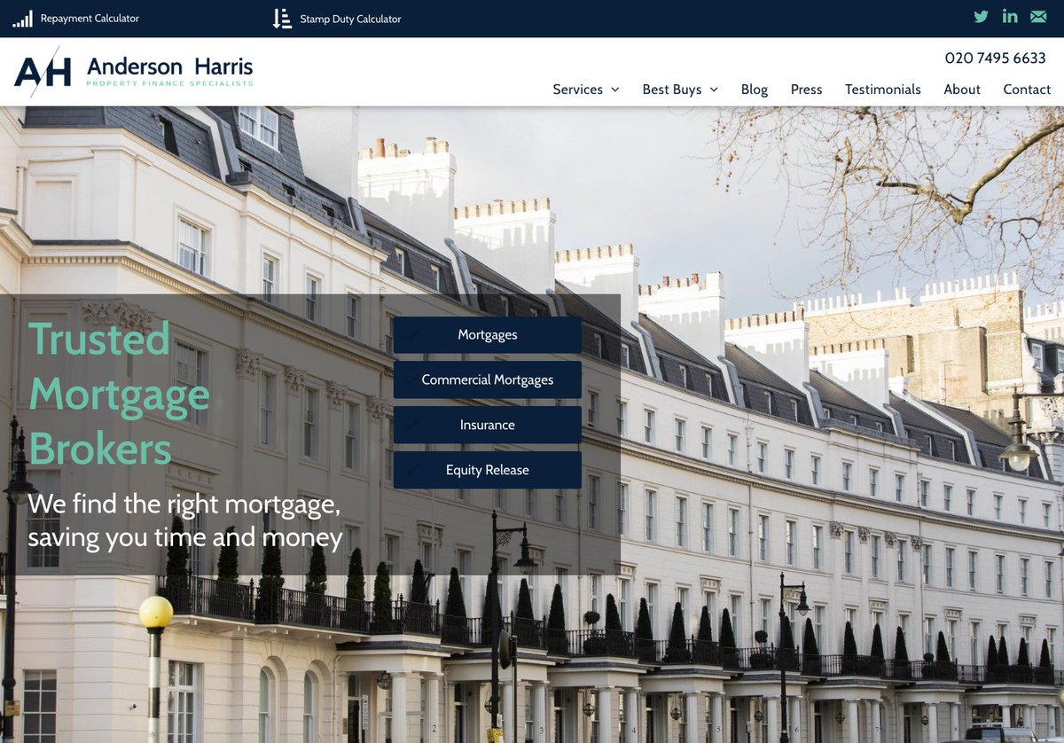 PMGettingItDone's tweet image. This one took a while to get through some legal approvals but it was worth it for the final result. Includes embedded calculators and all the features you would want for a London based Property Finance company...
andersonharris.co.uk #Website #property #Finance #mortgage