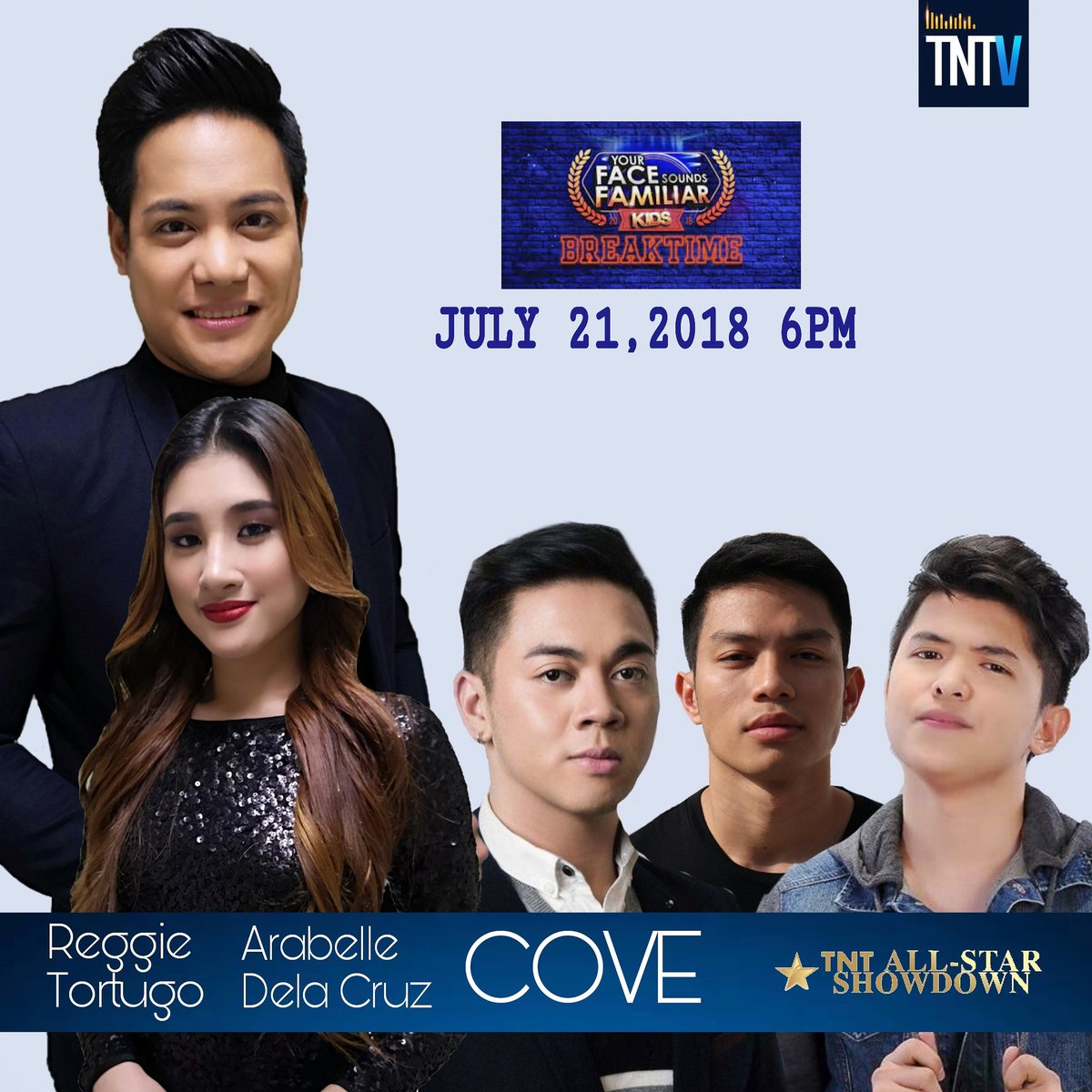 polarisabscbn's tweet photo. Abangan sila Reggie Tortugo, Arabelle Dela Cruz and COVE sa YFSF Kids Breaktime!
#TNTAllStarShowdown https://t.co/YgZ8Tvc8iK