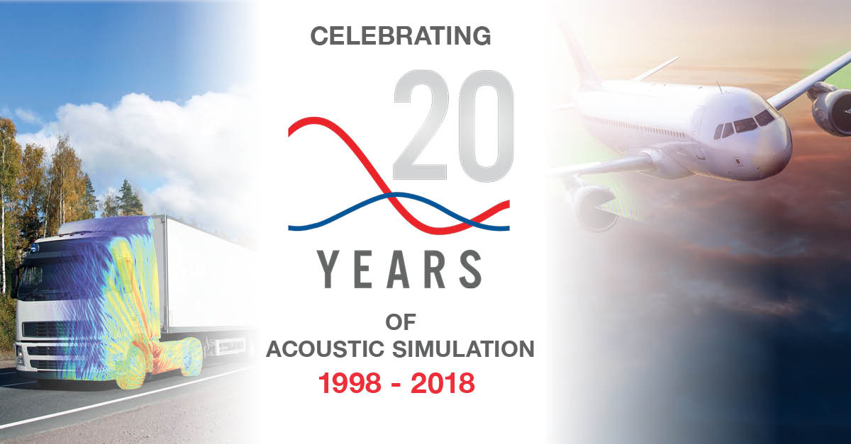 Happy 20 year anniversary <a href="/FFT_Actran/">Free Field Technologies Actran</a>! Celebrating 20 years of Actran acoustic simulation!