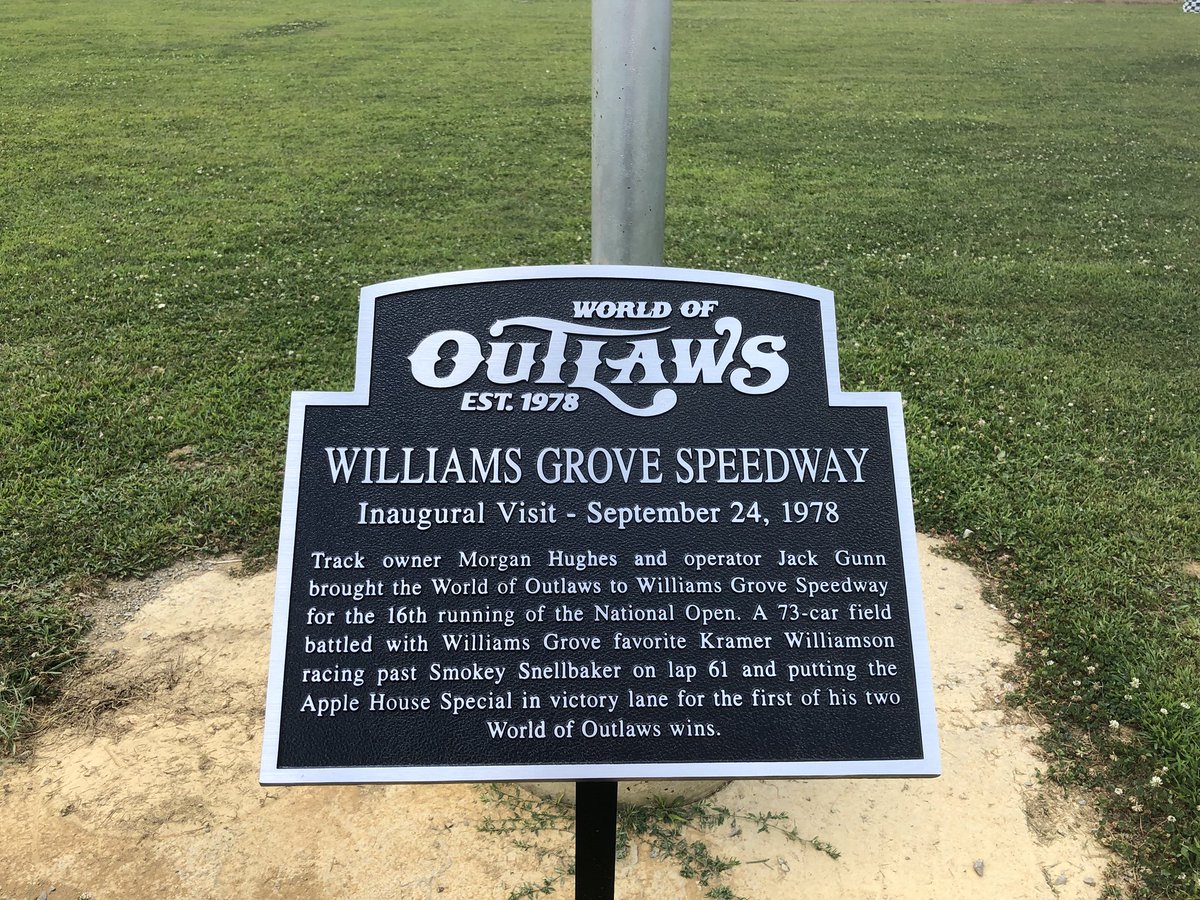 The first <a href="/WorldofOutlaws/">World of Outlaws</a> race contested at the Speedway was held on September 24th, 1978! Kramer Williamson bested the 73 car field! #ChampionSummerNats #MorganCup
