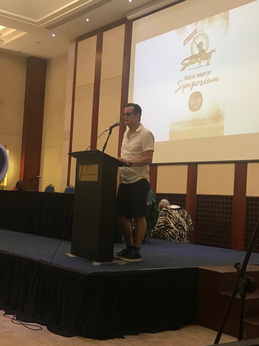 SonjahStanley's tweet photo. “The festival is expanding in depth and scope...” says Joe Bogdanovich, CEO of Downsound  Entertainment and ⁦@reggaesumfest⁩ at the #ReggaeSymposium which is an important part of #ReggaeSumfest https://t.co/YTKVCPMqMc