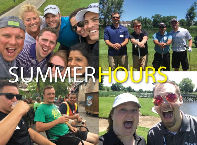 Power_Construct's tweet photo. From Memorial Day to Labor Day, you can find us enjoying half day Fridays! #PowerPerks #SummerHours #WhereIWork https://t.co/IE2NsPAQ70
