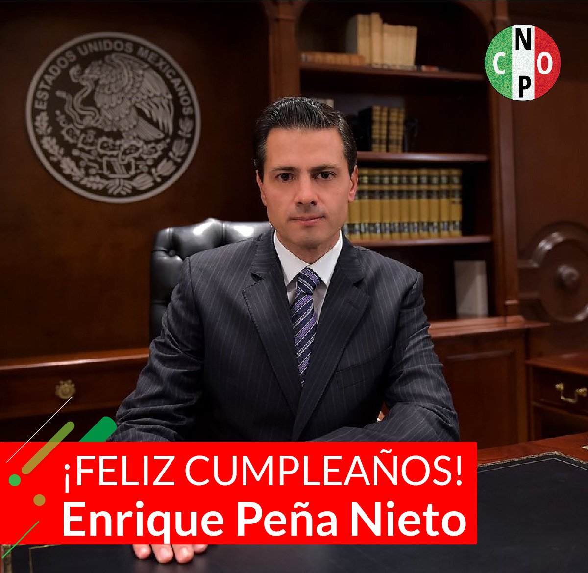 CNOPNacional's tweet photo. ¡Muchas felicidades presidente @EPN! Reciba un fuerte abrazo de cada Cenopista del país.
#FelizCumpleaños 🎂 https://t.co/ObVuxp84ri