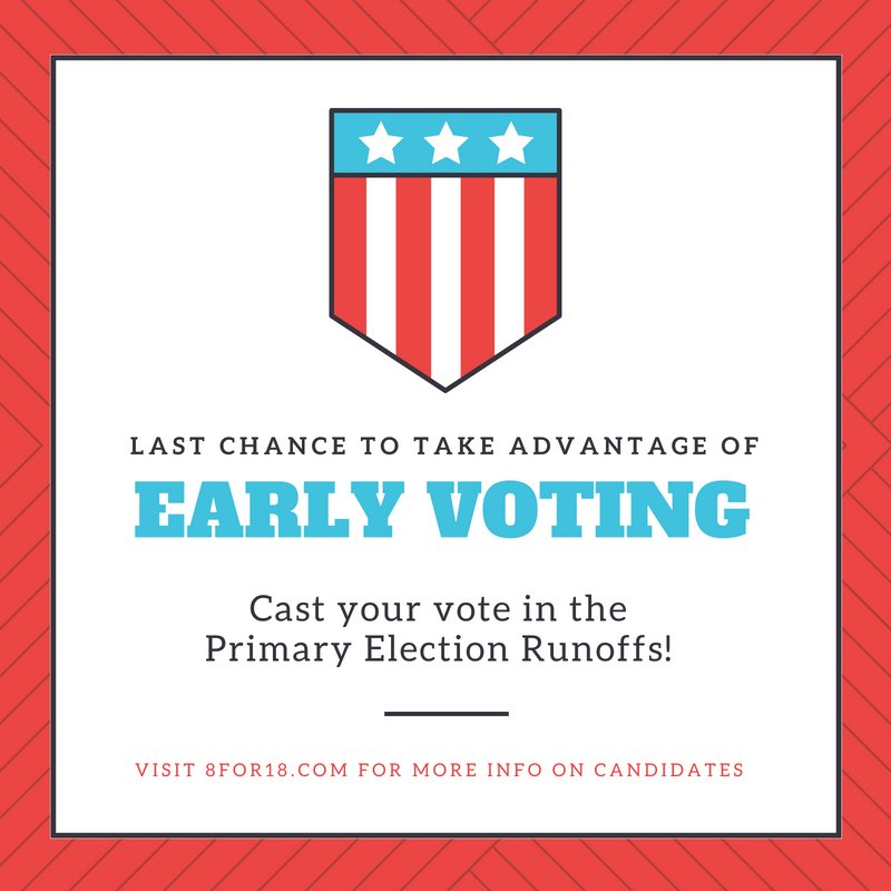 GAChamber's tweet image. Today is your last chance for #EarlyVoting in the Primary Election Runoffs! Locate your polling place by going to mvp.sos.ga.gov. #gapol #BestForBiz #YourVoteCounts