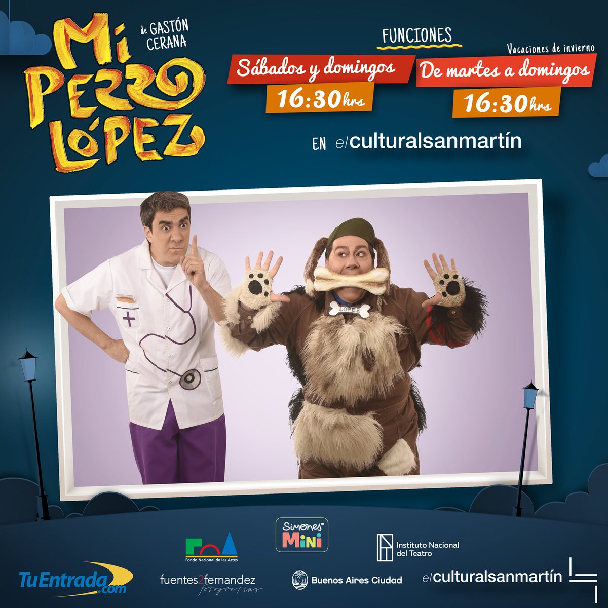 “¡Piedra libre para ese goldocholo que está arriba de la camilla...!!” 

Te esperamos en @culturalsanmar a las 16.30 hs!
Entradas por <a href="/tuentrada/">TuEntrada.com</a>!!