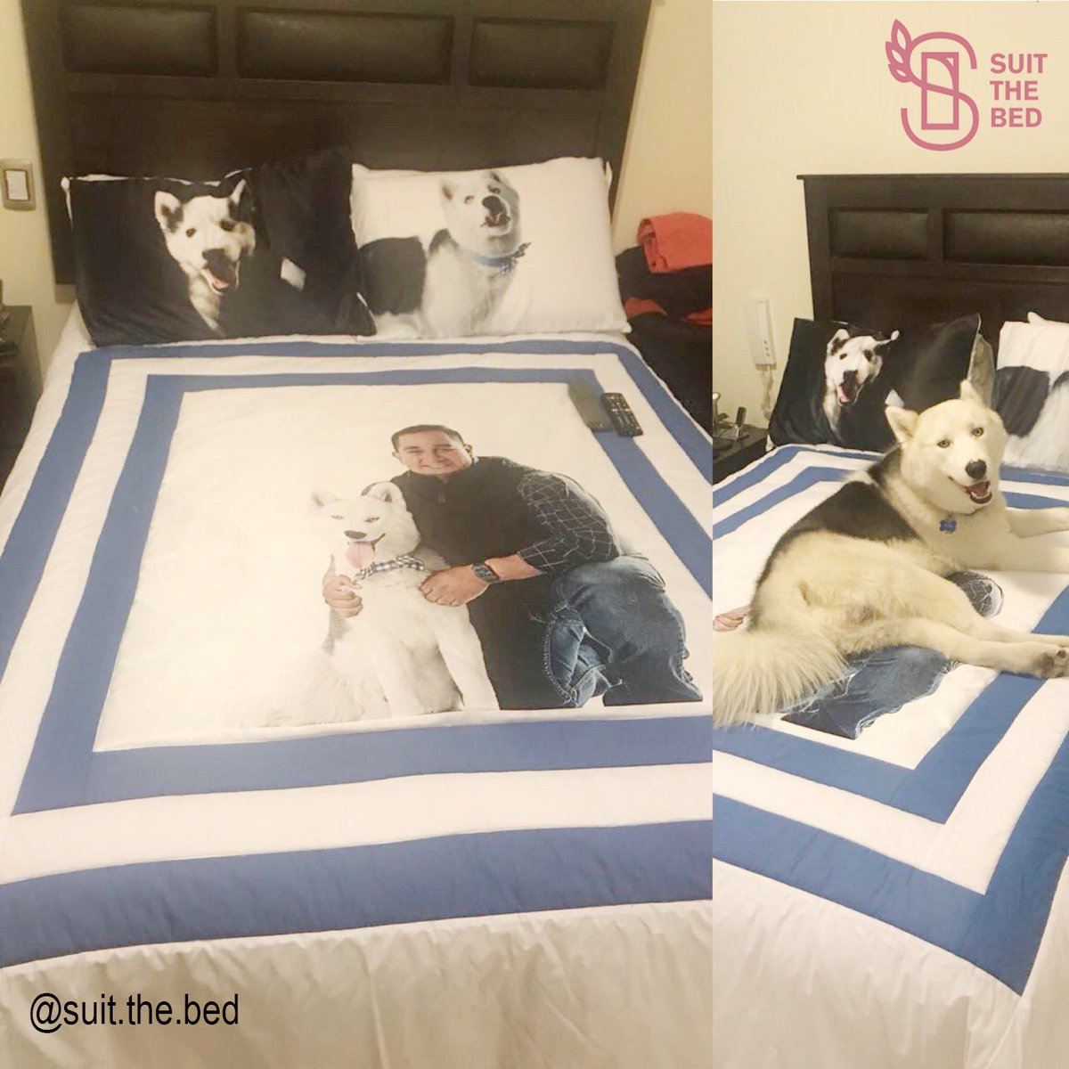 Suit_the_bed's tweet photo. 🗣¡Cómo nos alegra ser cómplices de sorpresas de cumpleaños! Muchas gracias a nuestro cliente Fernando por tu pedido 🙌                 
#DogLover 🐻  #EdredonPersonalizado #SuitTheBed 🛏 https://t.co/7gCs37qQ76