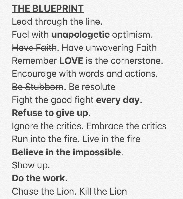 jaredgmartin's tweet photo. Woke up early for my “Friday reset” read, spend quiet time and prepare for today and the week ahead. Read this note I had on my phone. At staff meeting the department heads asked how do you stay on “mission” with so much adversity all around you. EASY just follow the #blueprint https://t.co/PepiRxjZNA
