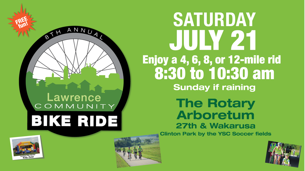 The Lawrence, KS Summer Community Bike Ride is on schedule for tomorrow morning! Looking forward to seeing everyone! ridelawrence.com/2018/07/01/201…