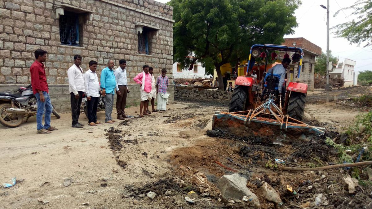 DPOMBNR's tweet photo. Sanitation Special Drive at Gudeballur GP of Maganoor Mandal https://t.co/XLZYkCRU6h