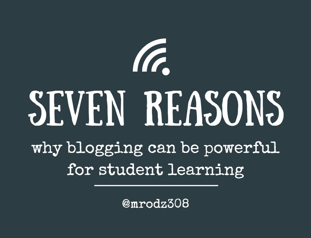 mrodz308's tweet image. New blog: Seven Reasons Why Blogging Can Be Powerful For Student Learning
marinarodz.com/blog/7-reasons…
#HourofBlog #studentblogging #CSISDchat
