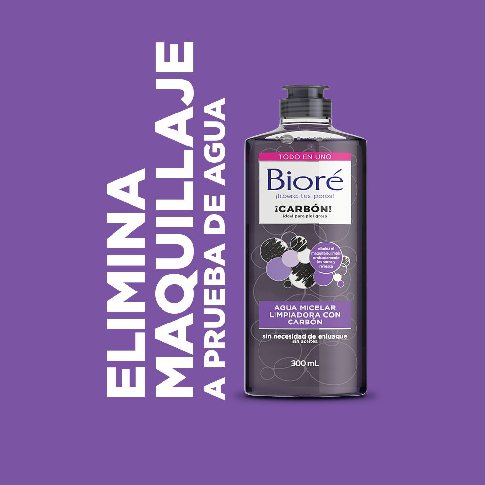 BioreLatam's tweet photo. ¡Tienes que 💜 nuestra NUEVO Bioré® Agua Micelar con Carbón para piel grasa! 
¡Absorbe grasa y deja tu piel mate! https://t.co/9pfdf08gFb