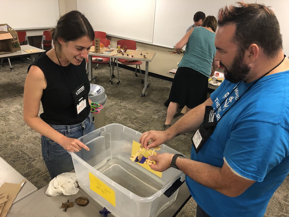 JessH's tweet photo. A very fond farewell to the outstanding #InfyPathfinders @MakerEduCollect coaches and amazing #MECBootCamp mates. And goodbye engineering activity boat prototypes: Boardy, Sticky, and Foamy. Thanks @InfyFoundation InfyMakers for this @BADM_org @GSNorCal PD opportunity! https://t.co/TFKayHTwQi