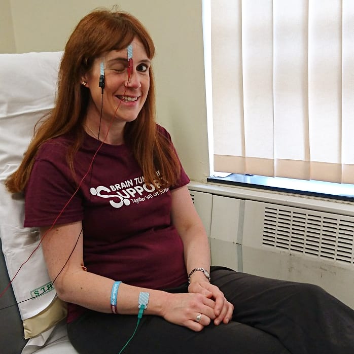 HPatts10's tweet photo. So today was spent mostly doing this @Derriford_Hosp. #NerveConductionStudies #MeningiomaWarrior #BrokenEyelid #SeeingTheFunnySide 😉 https://t.co/ldBp762awt