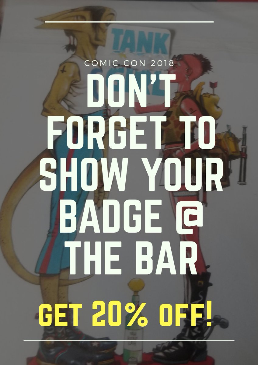 Door open at 11. Cruise by for some beers 
#ComicCon2018 #drinkindiebeer