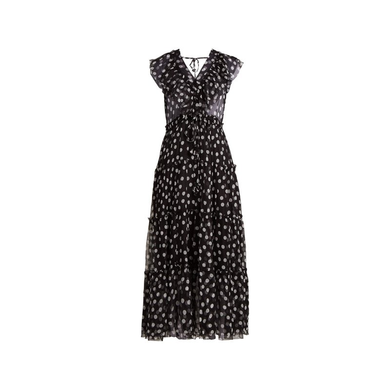 mktfashion_com's tweet photo. Trending Now: #LeeMathews Mansfield polka-dot V-neck silk dress. Shop it now @ https://t.co/lgV0rMS3RZ #luxury #fashion #shopping #clothing https://t.co/VW4WIWbeHd