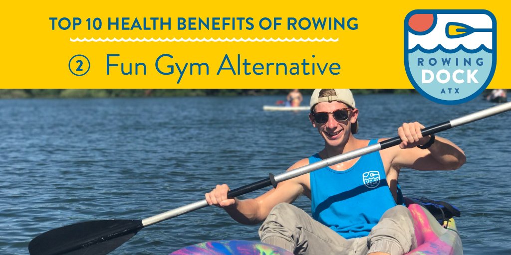 Who said working out couldn’t be fun? Rowing is a full body workout without the need for gym equipment 🏋️ so knock out your typical arm, leg, and core days by simply getting out on the water. Almost every muscle will be engaged and your body will thank you for it! #FitFriday 💪