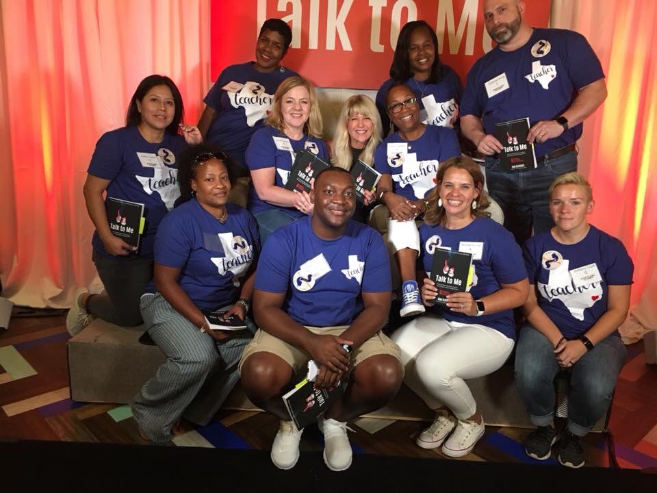 hot4teacher71's tweet photo. Last night’s book release party was amazing! Love my McFee team! #TalkToMe #kimbearden #ronclarkacademy #cfisd https://t.co/ceWQ8mdUDG