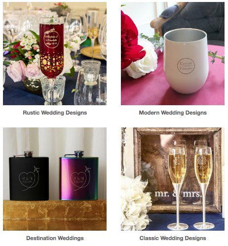 BurlingtonCntr's tweet photo. It's wedding season! Give a unique wedding gift, or #uniquify your wedding with champagne flutes, cufflinks, and more from @ThingsEngraved! #BMstyle https://t.co/zLN6mhlYWu