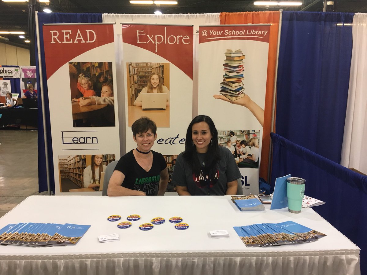 mrslibrarybooks's tweet photo. Are you at #TXLAUNCH18 today and tomorrow? Come visit the TxASL booth to learn more about libraries and how we can work together! We are next to Panda Express! @TxASL @cajunlibrarian #backthefuture #txla #txasla https://t.co/EGkdRpmU3A