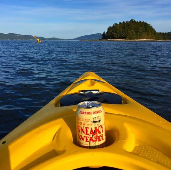 Sneaky's set sail! 📷 @nickthebishop42 #imonaboat #tecnhicallyakayak #whocares #bccraftbeer #sneakyweasel #wettheweasel