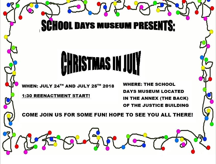 SchoolDaysMuseu's tweet photo. Come join us this Tuesday and Wednesday for some Christmas in July fun! https://t.co/05qVTZY8Rn