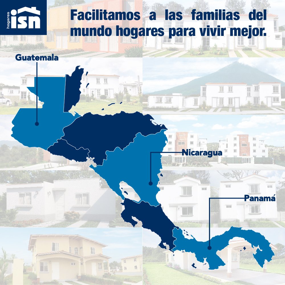 Con proyectos en desarrollo en Guatemala, Panamá y Nicaragua. 
Hogares ISN le ofrece a sus clientes casas con altos estándares de calidad y una amplia experiencia.  ¡Visite nuestros proyectos y compruébelo por usted mismo!
