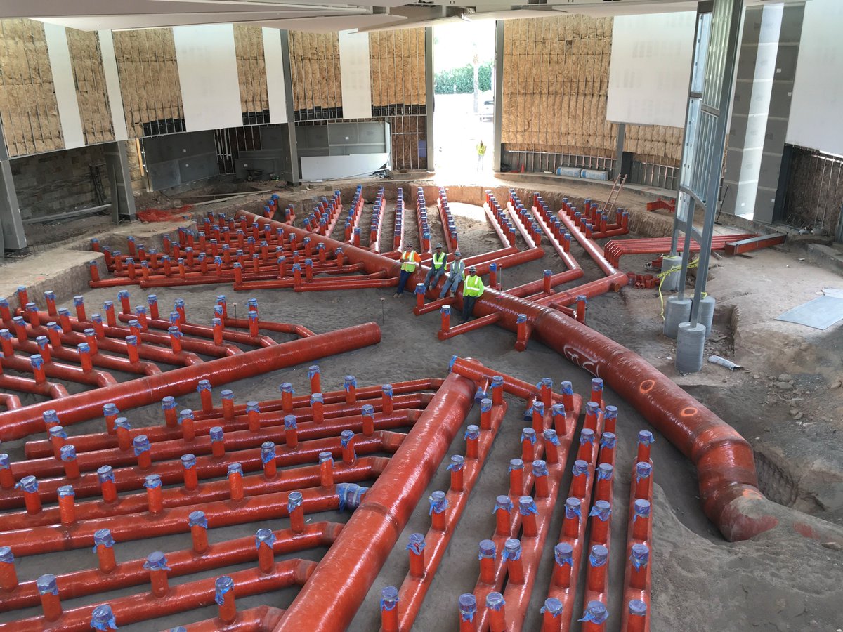 Bob Netzley and the team on the Franciscan Renewal Center - Our Lady of the Angels Church.  We just think this is an awesome shot showcasing the complete  underground duct system!  #csusasw  #flashbackfriday #construction #hvac #plumbing #azmechanicalcontractor #ductwork