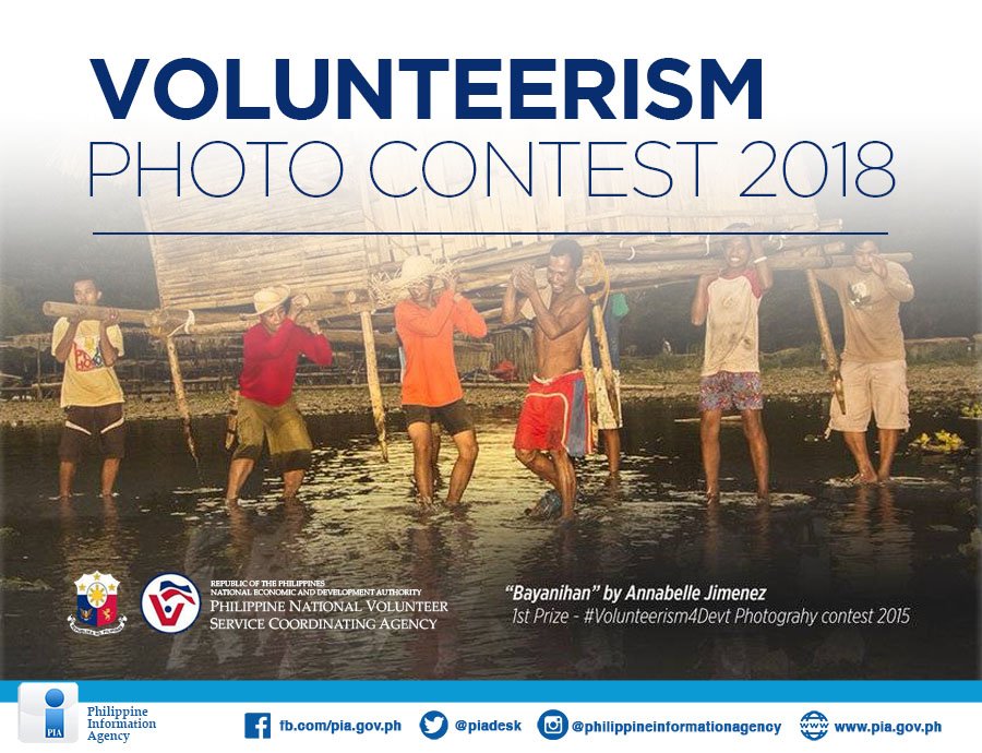 PIADesk's tweet photo. Interested in joining the Volunteerism Photo Contest of #PNVSCA? 

Check out the guidelines here: https://t.co/t9WtwfIdkB

or visit their website: https://t.co/zoIHPh9YWj

#NationalVolunteerMonth2018 |
#EmpoweringCommunities https://t.co/Jv7qgebxFN