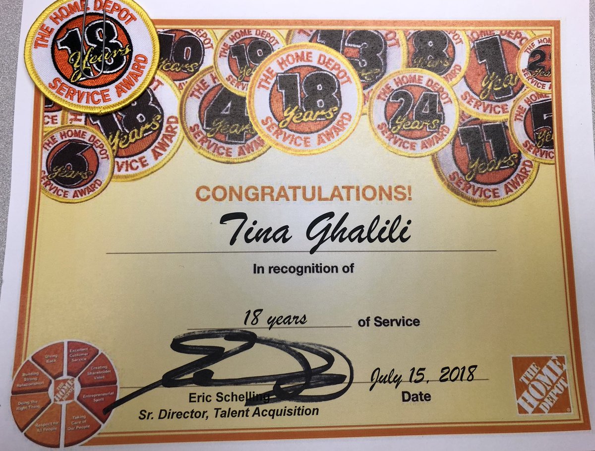 I’ve officially worked for Home Depot half of my life.  Beyond grateful for all the opportunities I’ve had, people I have met and places I have seen because of this incredible company. 
#HomeDepot #HomeDepotCareers #IWillRetireHere