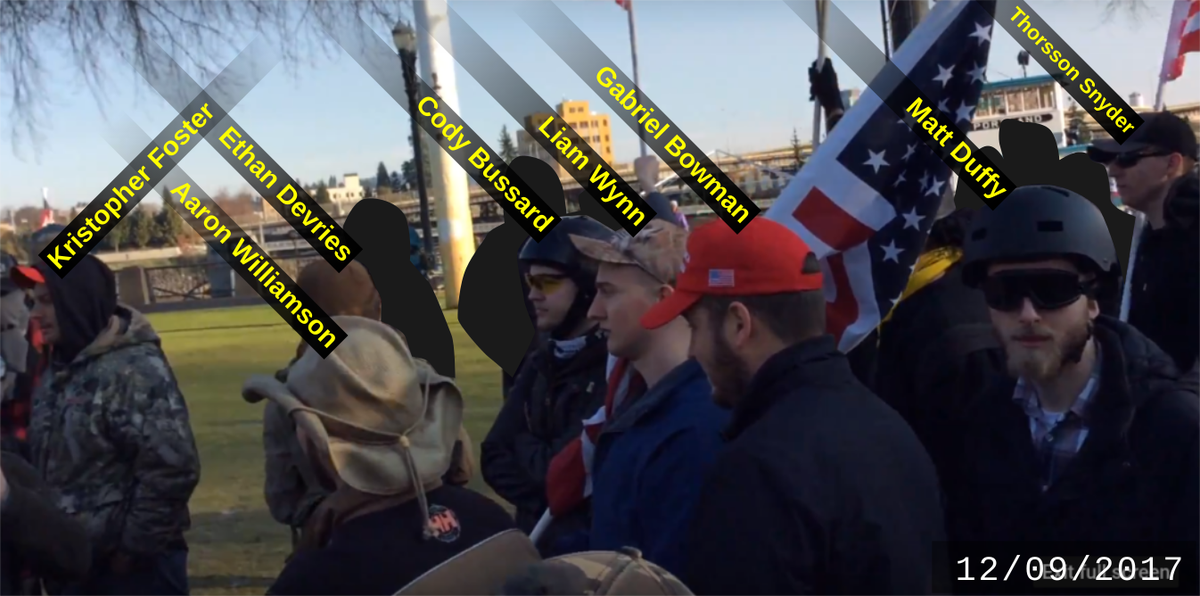 Local fascist Matt Duffy has participated in Joey Gibson's events.  https://rosecityantifa.org/articles/psu-fascists/#matt-duffy