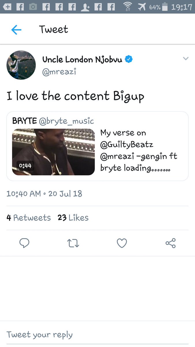 bryte_music's tweet photo. #Motivation chaarrrrley!! Bigup urself legendary @mreazi appreciate it mehn!! Vim #TGFYL https://t.co/dwcAbPgzgX