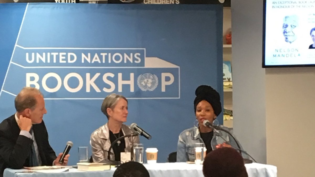 “He put his heart and soul into his letters, because these were his lifeline” 
- book launch Prison Letters of  #NelsonMandela 
Thank you Zamaswazi Dlamini-Mandela and S. Venter
#UNBookshop #MandelaDay #mandela100