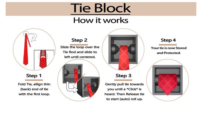 TieBlock's tweet photo. Take a look at how easy and simple  #TieBlock is to use!! 💯✅ #Kickstarter #easy #simple #ties https://t.co/YwkYOfVjq5