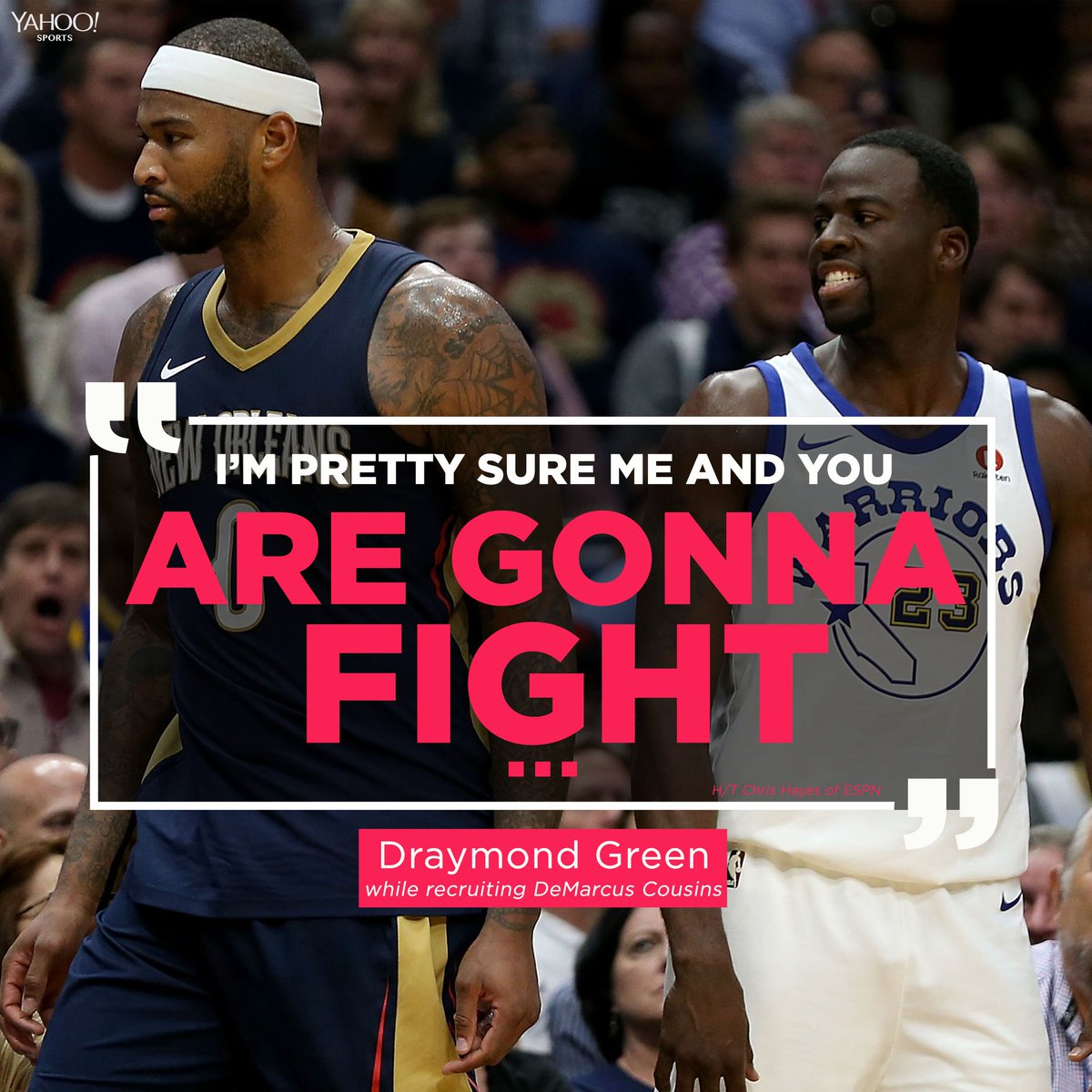 NBALatvija's tweet photo. Ko Dreimonds Grīns teica Demarkusam Kazinsam, kad mēģināja viņu pierunāt pievienoties Warriors? https://t.co/yiAhjO7pVX