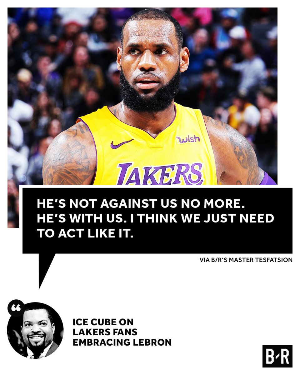 BleacherReport's tweet image. .@IceCube tells @mastertes how “it's silly to not be happy” that the Lakers have another player who can probably win them a championship bit.ly/2mxETqH