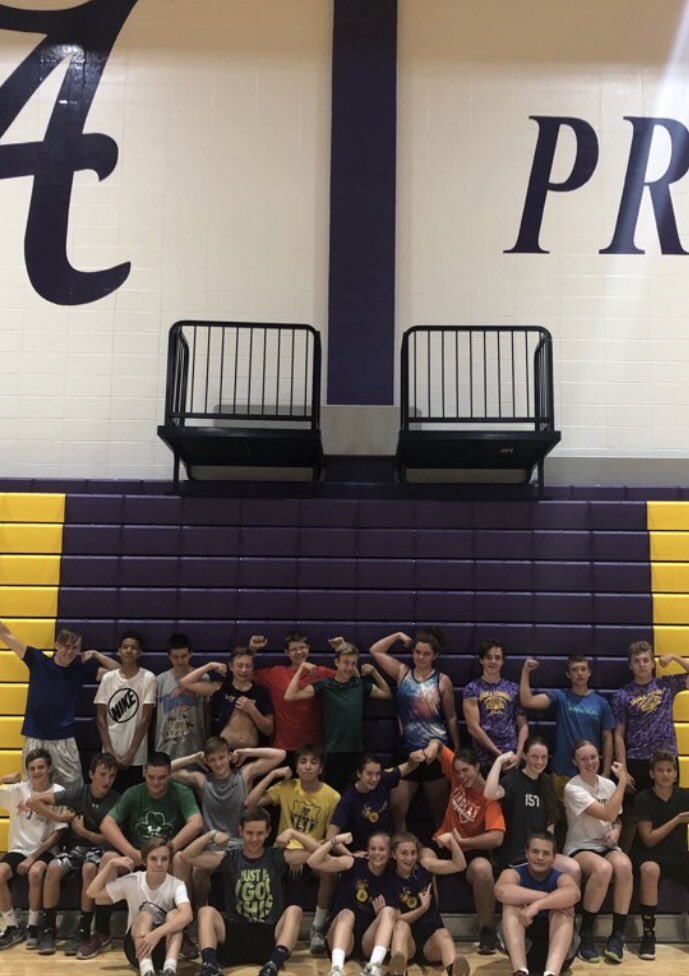 AngolaFootball's tweet photo. It’s a wrap. Summer Strength &amp; Agility 2018 complete. Our most difficult program to date...kids crushed it! Competition awaits! @teamhornetbball @angolavball @AngolaHSBasebal @AHS_MensSoccer #ABC #MindBodySpirit #APride https://t.co/RuC0qryU0d