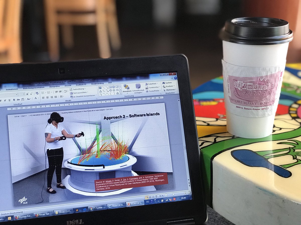 onyame's tweet photo. Slides polished. If you are at #HCII2018 and like to know more about #SoftwareVisualization in #VR, come to session "S206: Visualization and Narration in VR", 4 pm in room Salerno. https://t.co/OpKn9svRAw