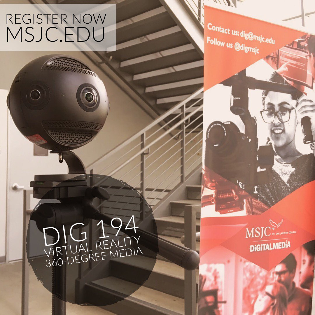 msjcmedia's tweet photo. Creating a single moment that can be seen from all angles. Using Insta360 Pro from our DIG 194 class to capture 8K 360 3D images! The future is now, and has lots of numbers. Be VR Ready with DIG 194! @MSJCedu #msjcedu #msjc #digmsjc #DigIt https://t.co/0x0SUEyO8O