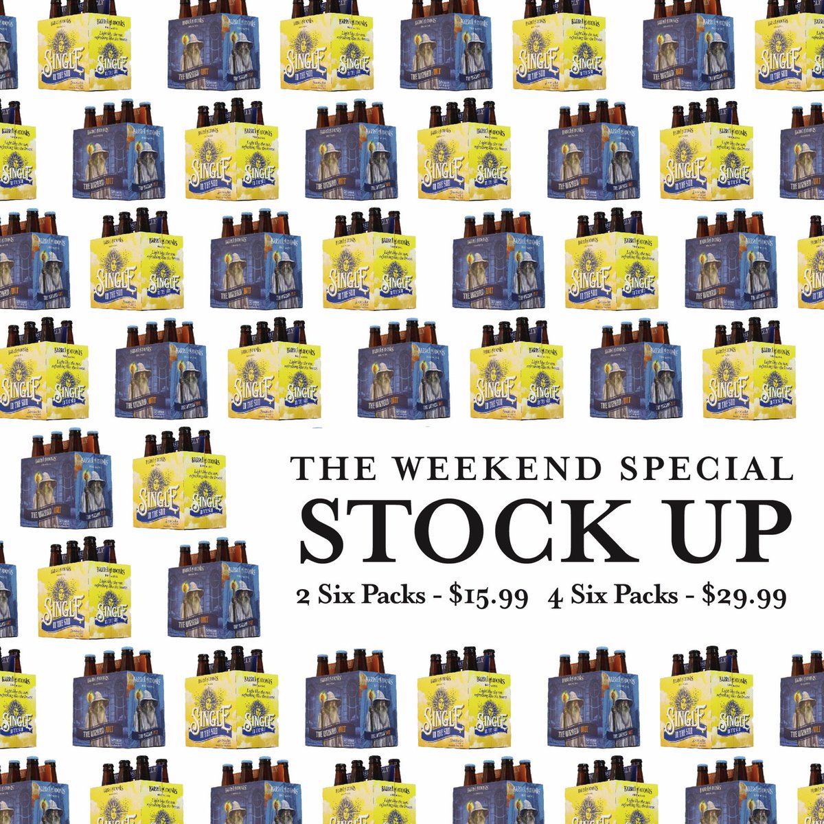 BarrelofMonks's tweet photo. To-Go Promo! Friday - Sunday get a case of Barrel of Monks beer for only $29.99 or a 12pk for only $15.99. You can mix & match six-packs but not single bottles.
#BarrelofMonks #BocaRaton #SouthFlorida #FloridaBeer #SingleintheSun #WizardWit #PalmBeach #Broward #SoFloBeer #SoFlo https://t.co/QgxQ8eH1Bp