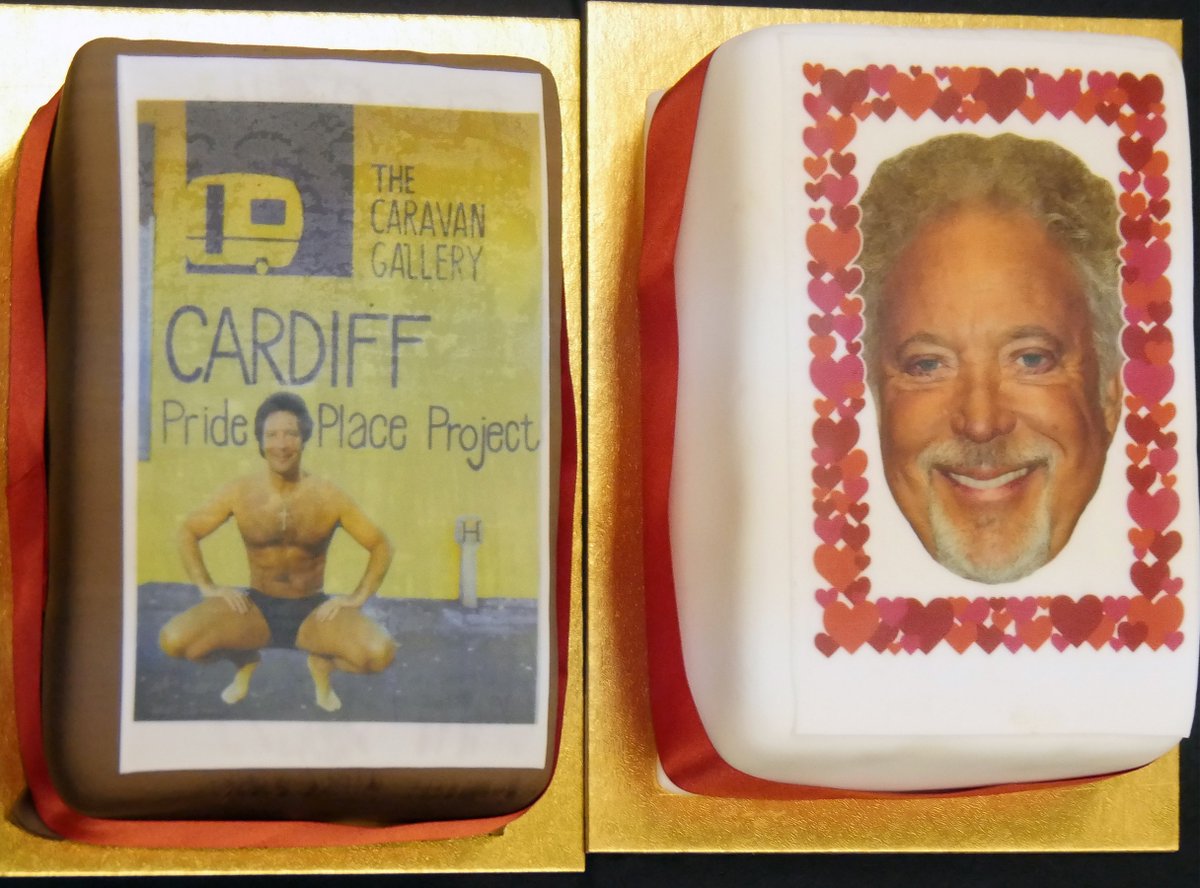caravangallery's tweet photo. @AndrewNoble16 happy merry birthday to our dearest #zumba maestro! Have some #TomJones #cake from our #Cardiff #PrideofPlaceProject! xxx https://t.co/t36xyUjH77