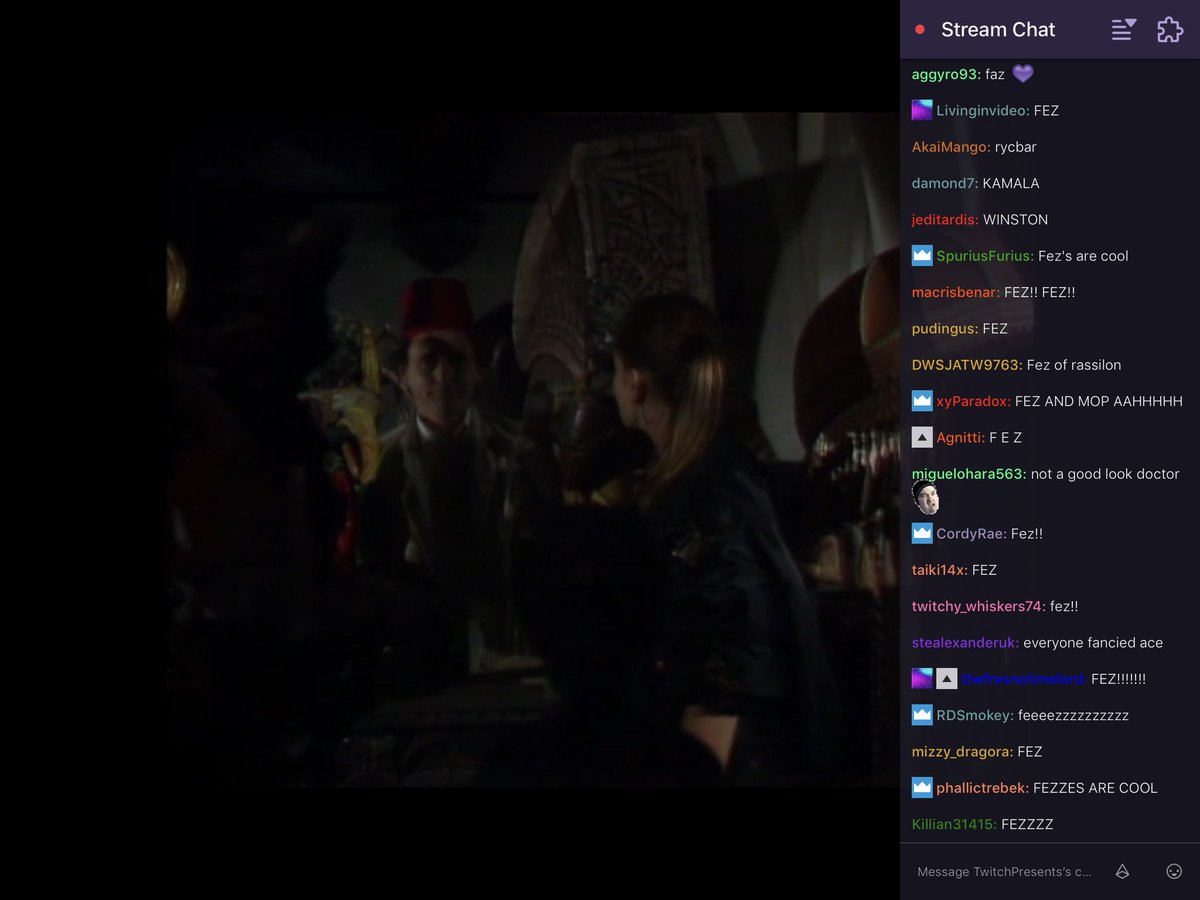 Fez klaxon!  #WhoHats #FezzesAreCool  #Fez  #SilverNemesis on  #DoctorWhoOnTwitch reactions.  #DoctorWho  #DoctorWho25thAnniversary