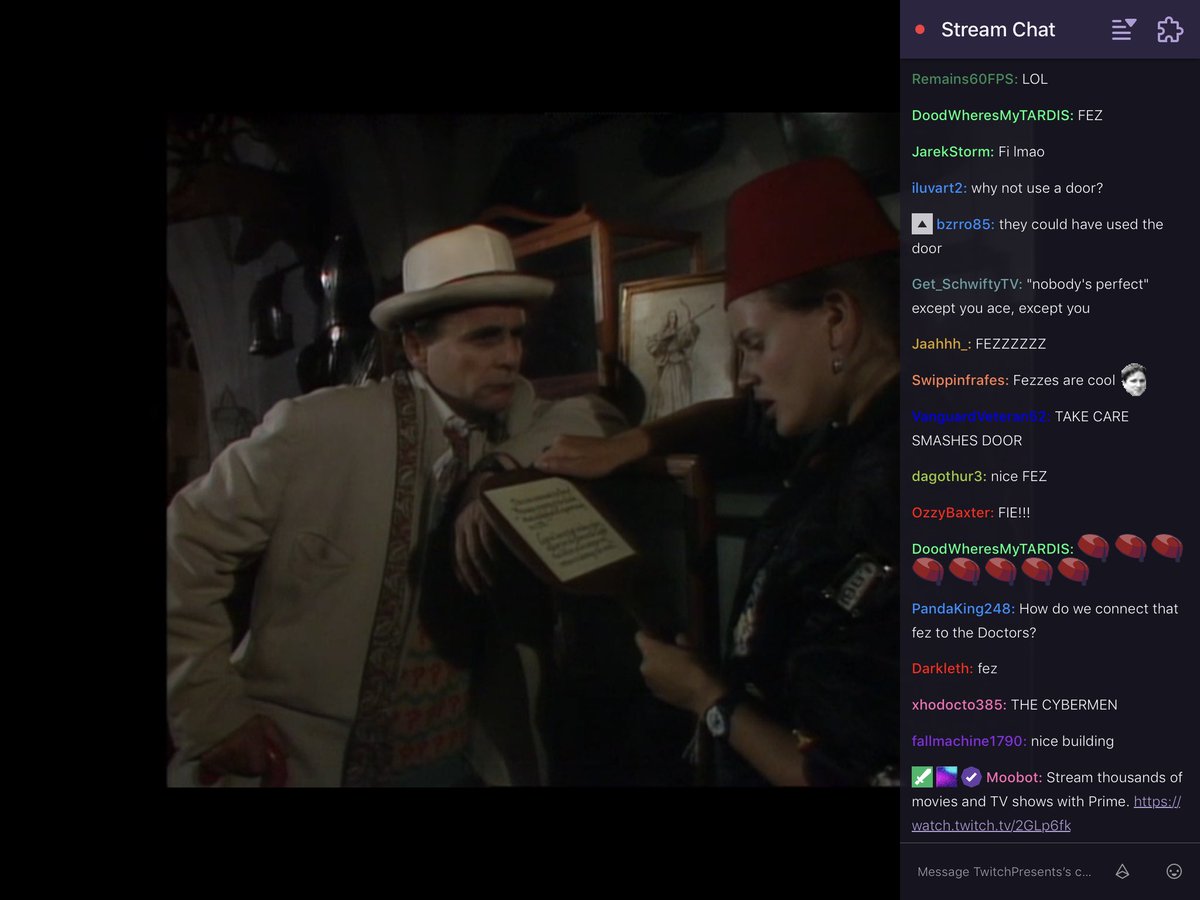 Fez Part Two.  #WhoHats #FezzesAreCool  #Fez  #SilverNemesis on  #DoctorWhoOnTwitch reactions.  #DoctorWho  #DoctorWho25thAnniversary  #Ace