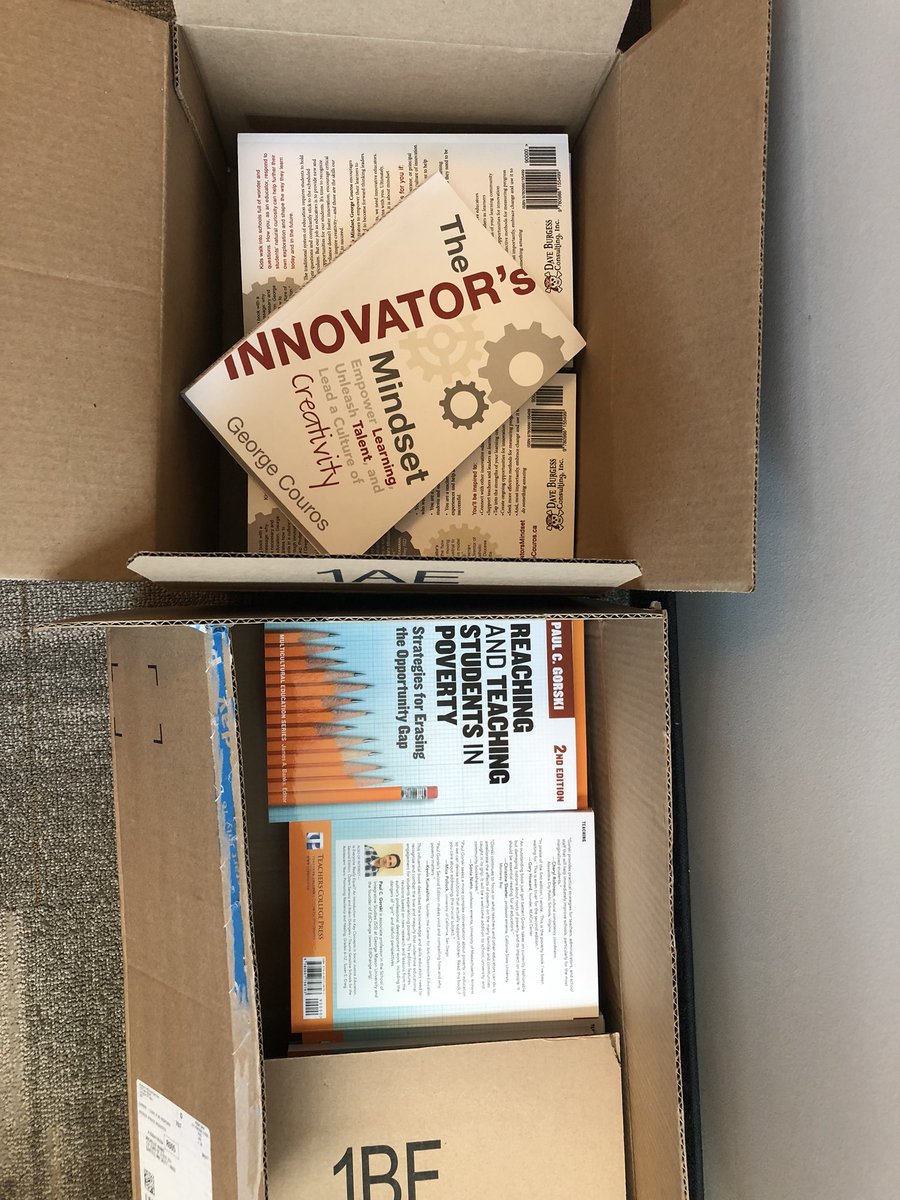 mnwangs's tweet photo. Books have arrived! #leadershipevolution starts July 31! @ResourceStCloud #principalslearning #innovation #equity #data #selfcare https://t.co/O3OB3lHpPQ