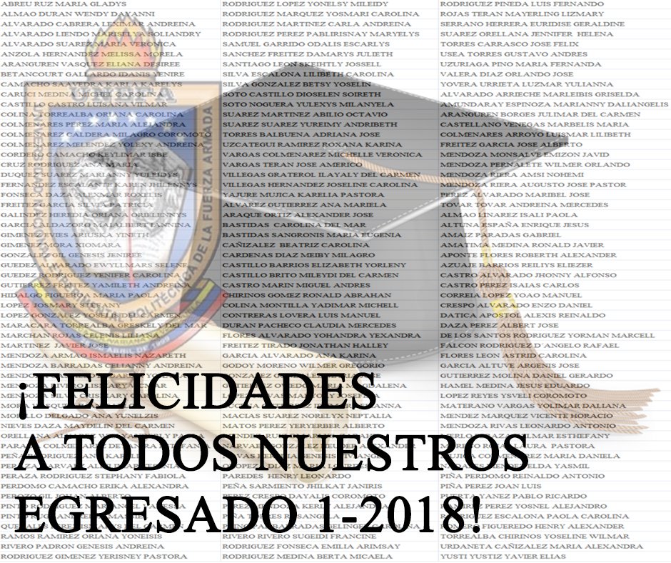 La #UNEFA #NucleoLara les desea el mayor éxito a todos nuestro Egresados 1-2018. #unefaexcelenciaeducativa #likeforlike #like4like