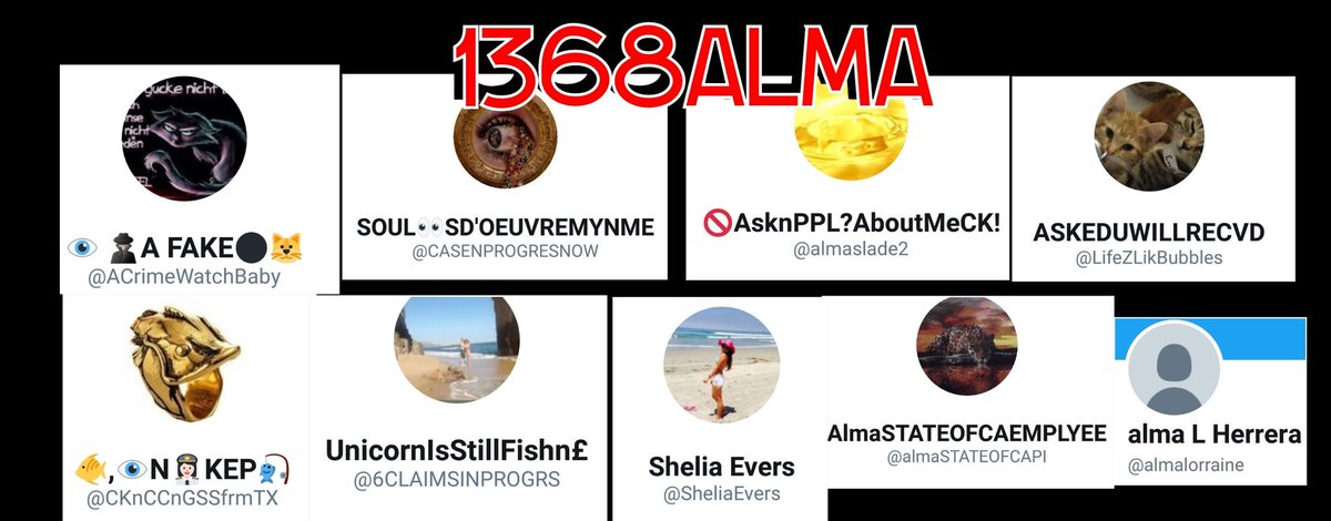 KayFlo03's tweet image. Keep an eye out on these #1368ALMA handles.  They change handles often, but the ID# stays the same.  They are a POI in the #MissyBeversCase. They also made the fake Missy Bevers twitter account @MissyBevers1368  #justicesoonmissy